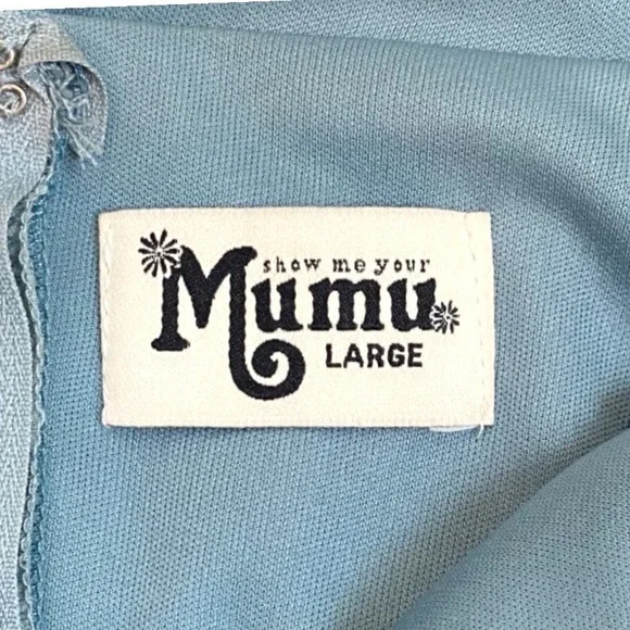 SHOW ME YOUR MUMU Faye Flutter Maxi‎ Dress SZ L Sage Green Bridesmaid Fairy Boho - Picture 7 of 10